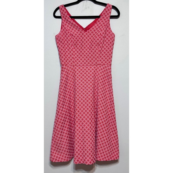 Vintage Style Pin-Up Isaac Mizrahi Polka Dot Dress Size 6 Retro Rockabilly Dream - Picture 1 of 5